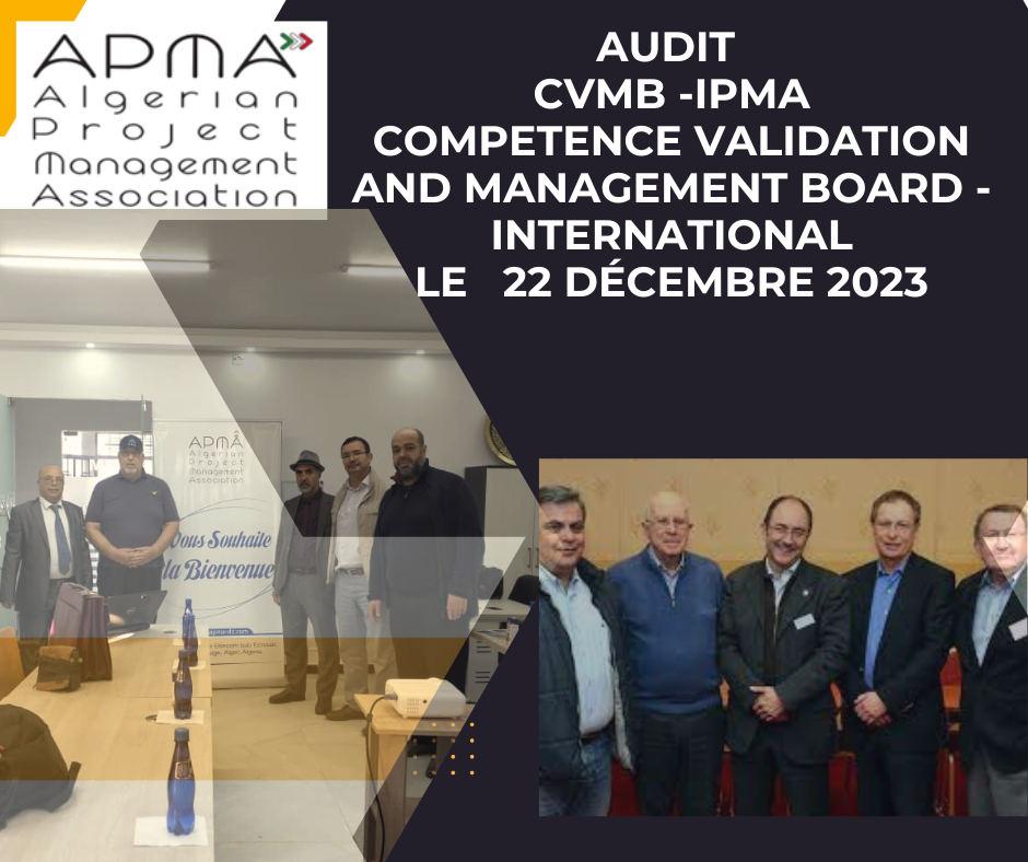 Annonce audit   CVMB -IPMA  Competence Validation and Management Board - INTERNATIONAL LE   22 décembre 2023